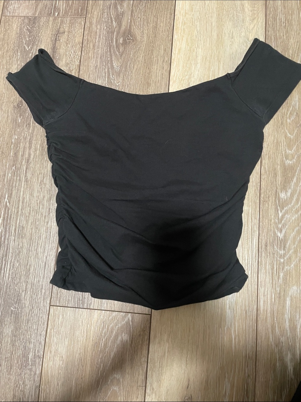 Black off-the-shoulder tee shirt Hollister Vintage